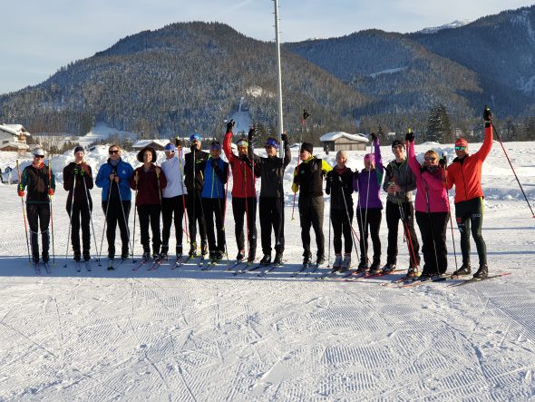 infomax-Team beim Langlauftraining in Reit im Winkl